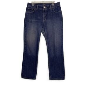 Riders By Lee Womens Denim Pants 16P 34 x 28 Medium Blue Straight Leg (153)